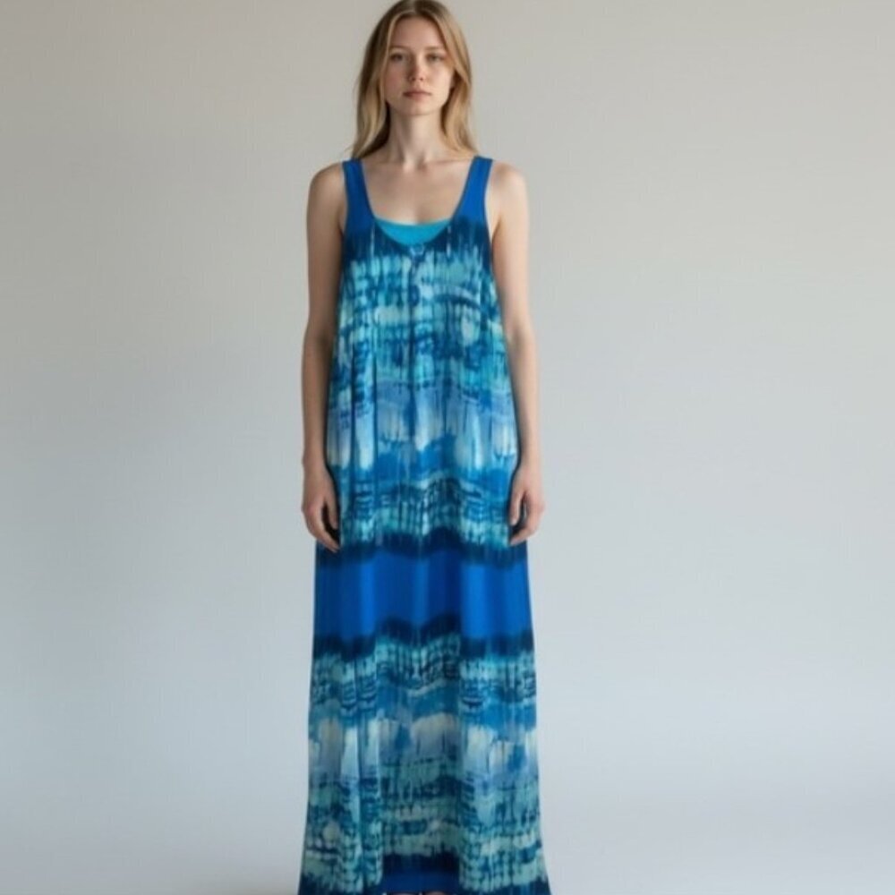 Emma & Michele - Maxi Dress in Blue Waters - M - Vietnam